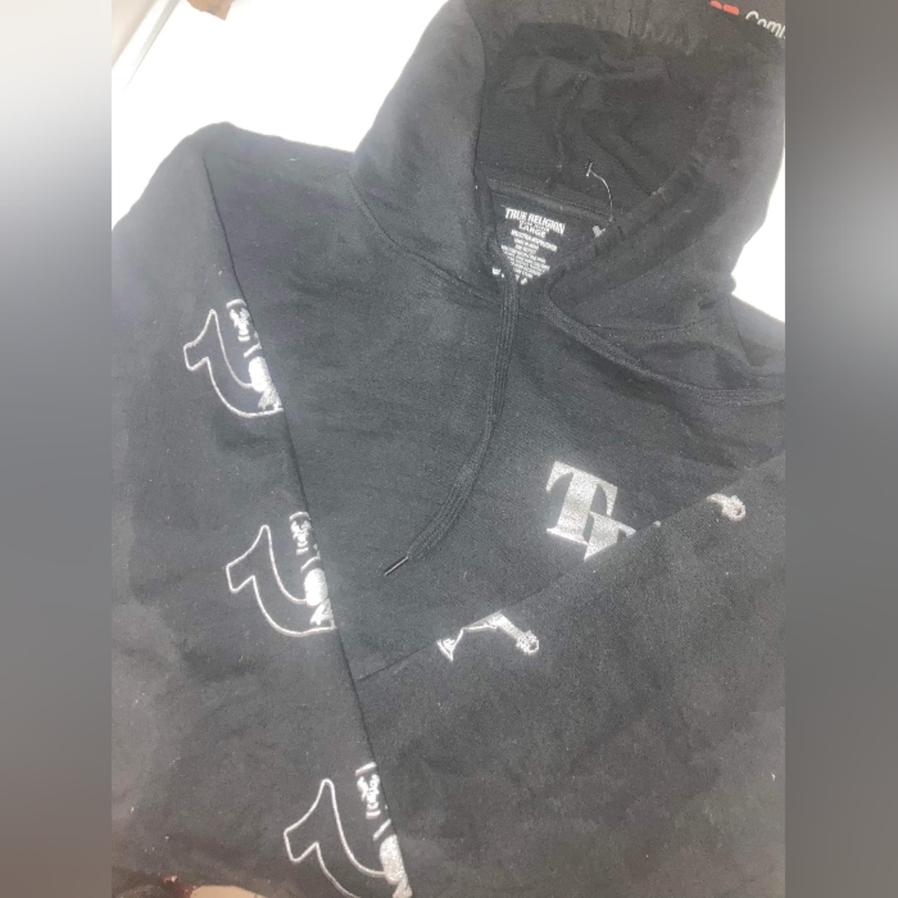 True religion black hoodie